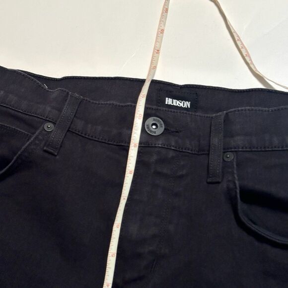 Hudson Jeans Mens Size 34x34 Black Blake Slim Straight Mid Rise Stretch Denim - Picture 8 of 14